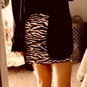 Zebra Print Mini Skirt